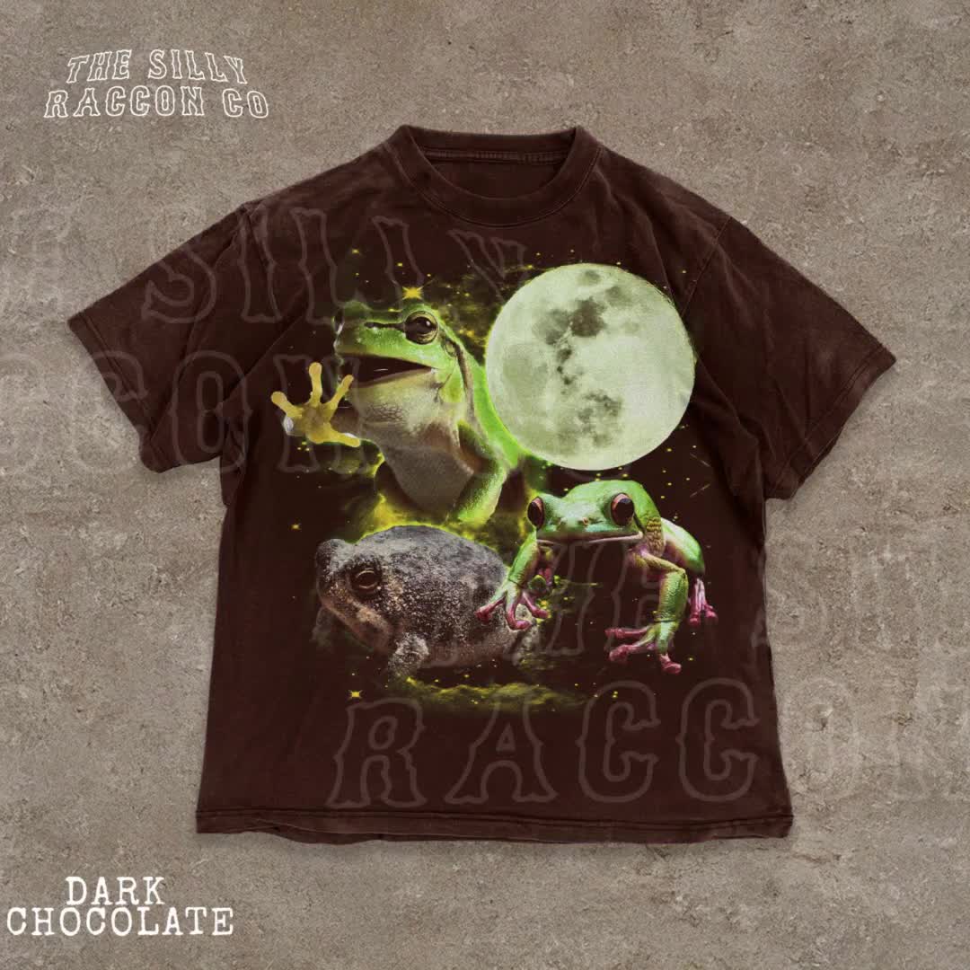 Frog Shirt Vintage Moon Phase T-shirt Naturecore Tee Cottagecore